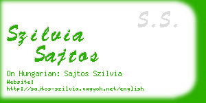szilvia sajtos business card